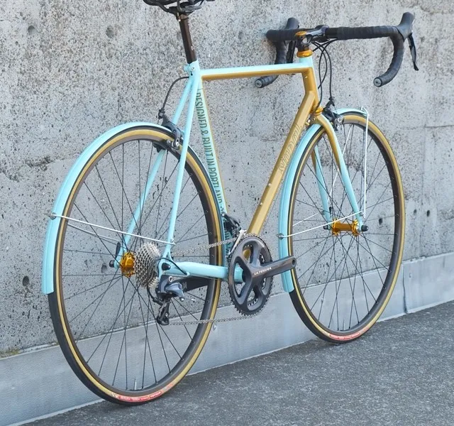 Al Nelson's bike, leaning against a concrete wall