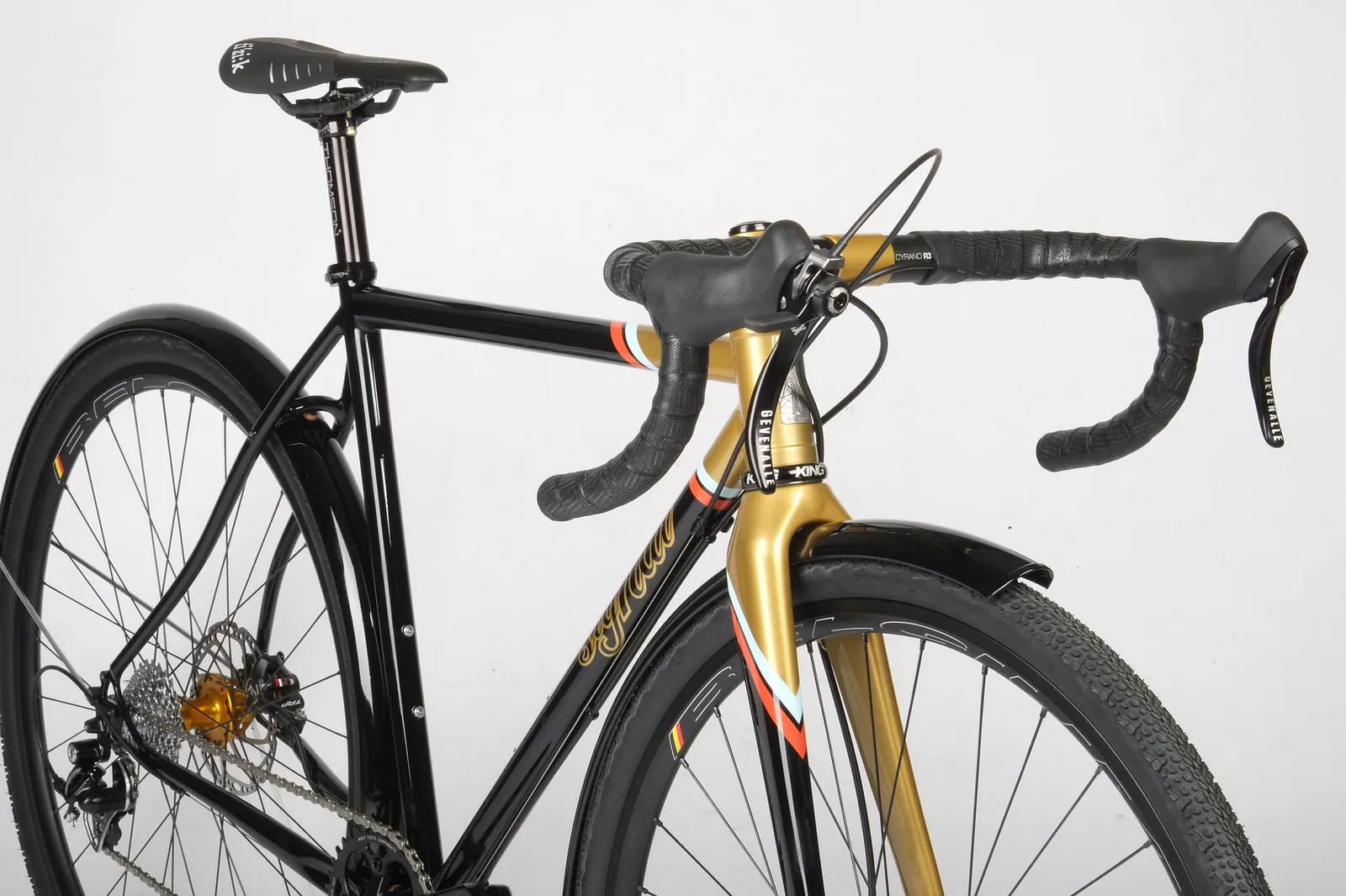 Head tube and fork crown detail
